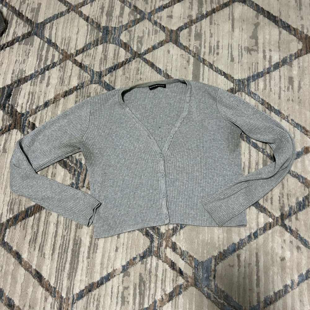 Brandy Melville Light Gray Cardigan